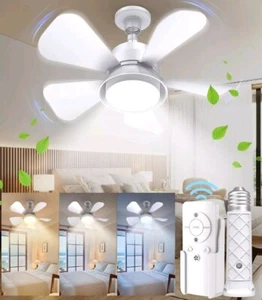 Socket Fan Light Ceiling Fans with Lights and Remote, Dimmable LED Ceiling...155 - Picture 1 of 12