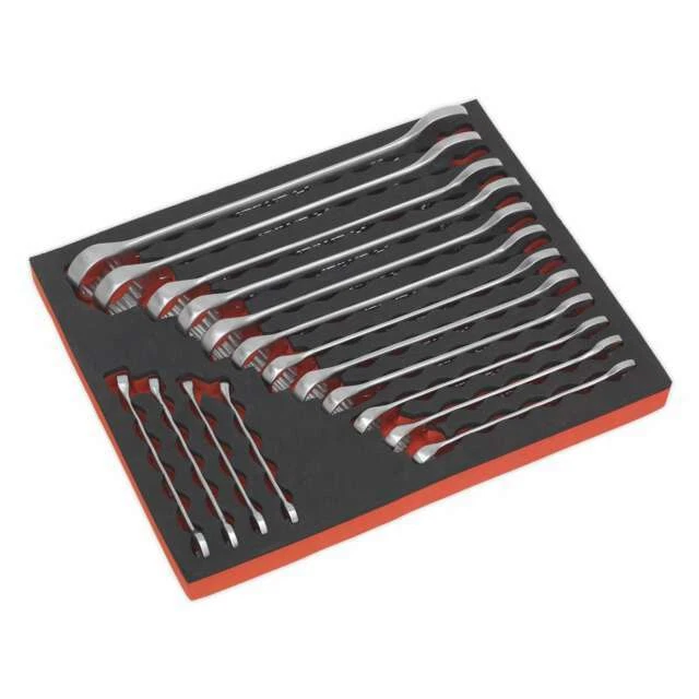 Sealey AK63255 Combination Spanner Set Metric Post  (Set of 16)