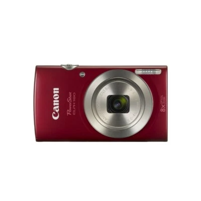 Canon PowerShot ELPH 180 20MP Digital Camera Red With SD card,charger - Image 1 of 4