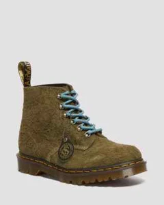 Dr. Martens Damskie 101 BEN MIE MADE IN ENGLAND Oliwkowy zamsz 1460 Sprzedaż detaliczna 380 USD!! - Zdjęcie 1 z 9