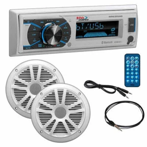 Boss MCK632WB6 Marine Receiver with Bluetooth and Pair 6.5" speakers antenna Aux - Picture 1 of 1