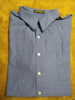 Camisa de hombre Roberto Villini manga larga abotonada 18 34/35 azul Foto 1 de 4