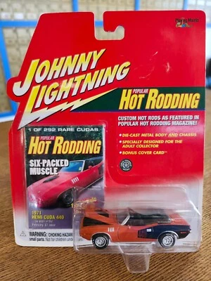 Johnny Lightning Popular Hot Rodding 1971 Hemi Cuda 440 in Orange - Image 1 of 3