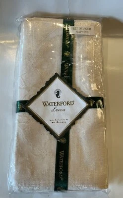 4 NEW WATERFORD DINNER NAPKINS - NEW IN PACKAGE - CASHMERE BEIGE - Image 1 of 4