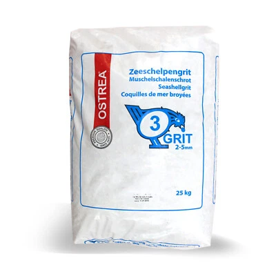 Ostrea Muschelkalk 25 kg Muschelgrit Muschelschalenschrot Geflügelgrit Legehenne - Bild 1 von 3