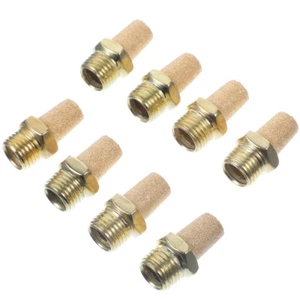 8 Pcs Solenoid Valve Muffler Copper Compressed Pneumatic Mufflers - Picture 1 of 12