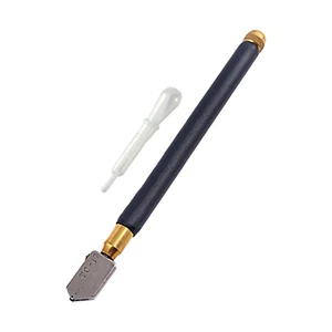 Toyo Oil Glass Cutter Brass Handle TC17B Straight Head Genuine! - Picture 1 of 1