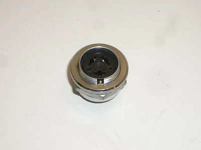 AMPHENOL 91-PC3F 3 PIN MICROPHONE RECEPTACLE JACK CONNECTOR SOCKET CONTACTS USED - Image 1 of 4