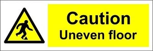 Caution Uneven Floor/Warning Exclamation Mandatory Sign metal health safety - Picture 1 of 1