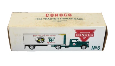 ERTL 1948 Conoco Tractor Trailer Bank Limited Edition SEALED c.1992 - Image 1 of 4