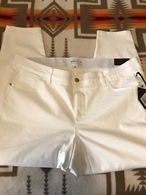 Ava and Viv Skinny Jeans Women’s Plus Size 22 White Pants Banded Waist 22W - Image 1 of 4