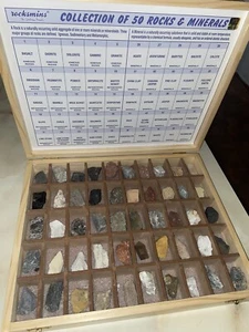 AMAZING Collection-50 Rocks ! Educational GIFT-  Igneous Sedimentary Metamorphic - Picture 1 of 11