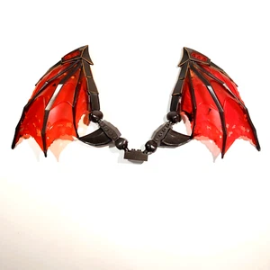 Dragon Wings, 13" Red & Black For Action Figure, Possibly LEGO - Picture 1 of 6