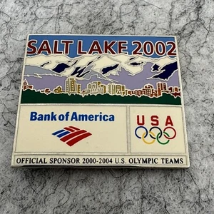 2002 Winter Olympics Salt Lake City Bank Of America Sponsor Hat Lapel Pin VTG - Picture 1 of 3