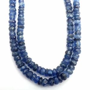 Natural Kyanite Beads 16 Inch Strand 4-6 MM Beads Faceted Rondelle Shape Beads - Picture 1 of 6