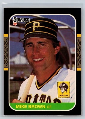 1987 Donruss Baseball Card #168 Mike Brown    Pittsburgh Pirates - Image 1 of 2