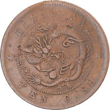 [#343370] Münze, China, Guangxu, 10 Cash, 1902, SS, Kupfer