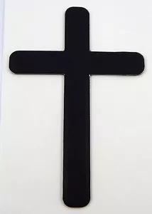Jesus Cross BLACK decal emblem 3D sticker car bike auto 2"x3" - Bild 1 von 2