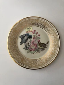 Lenox BOEHM BIRDS Plate BLACK THROATED BLUE WARBLER 1980 Edward Boehm Studios - Picture 1 of 9