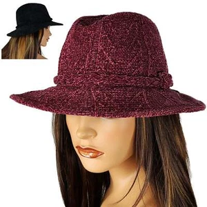 Neu mit Etikett San Diego Damenmütze mit vier Knöpfen Struktur Strickmuster Fedora - Bild 1 von 13