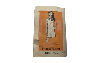De Colección Pedido por Correo Patrón de Costura #4806 Falta Vestido con Cuello de Bufanda Talla 14.5 LEER - Imagen 1 de 5