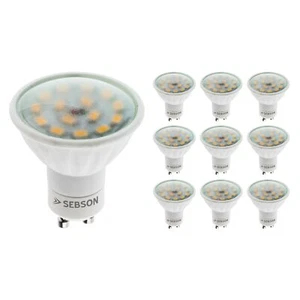 LED Lampen GU10 5W - 10x Leuchtmittel warmweiss 3000K 380lm 110° 230V SEBSON - Bild 1 von 5