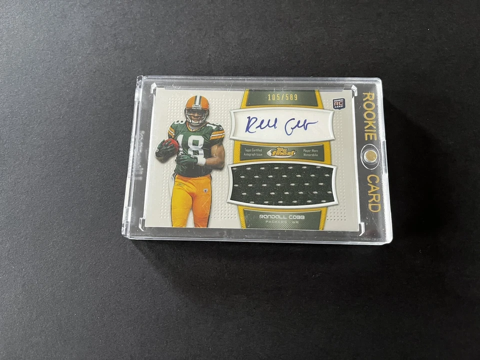 2011 Topps Finest Auto Jumbo Relics /589 Randall Cobb Rookie Card #AJR-R 🔥🔥🔥 - Image 1 of 4