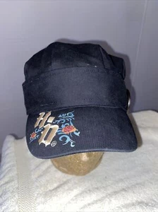 Harley Davidson Hat Medium Size Flat Top Painters Cadet Cap Embroidered - Picture 1 of 10