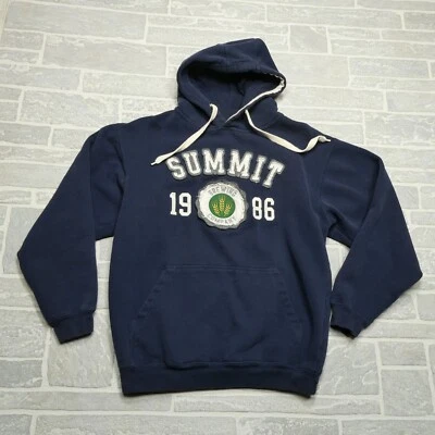 Suéter Summit Brewing Adulto Pequeño Azul Sudadera con Capucha Minnesota Cerveza Sudadera con Capucha Foto 1 de 4