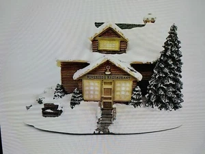 Vintage Hawthorne VillageTerry Redlin Riverside Restaurant Winter Memories Neu im Karton - Bild 1 von 8