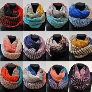 Strickschal Winterschal Damenschal Loop-Schal Wolle Tuch Kuschelig Winter Damen - Bild 1 von 13