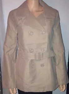 Zweireihiger khaki leichter Herbst/Frühling Mantel mit Gürtel Größe Small - Bild 1 von 8