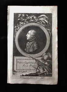 PRUSSIA, Frederick William II,original engraving, Antonio Zatta, ca. 1790. - Imagen 1 de 1