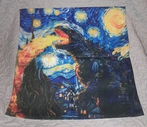 Godzilla King Of The Monsters In Van Gogh Starry Night Throw Pillow Cover New #2 - Picture 1 of 4