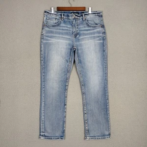 BKE Jeans Mens 36x32 Blue Tyler Straight Mid Rise Medium Wash Stretch Denim - Picture 1 of 11