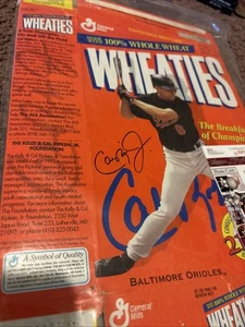 CAL RIPKIN JR SIGNED COMMEMORATIVE WHEATIES BOX Signed Jsa Sticker Coa - Picture 1 of 6