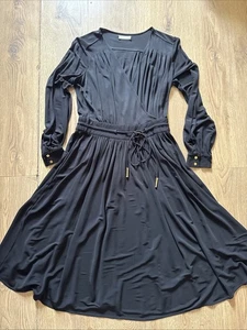 Whistles Women’s Black 100% Viscose Long Sleeves Stunning Dress Size M/12 - Picture 1 of 12