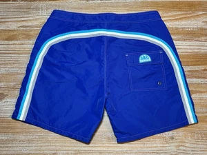 Sundek Rainbow Swim Trunks Blue Surf Beach Lined Size 34 - Picture 1 of 13