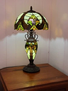 Tiffany's Lamp Victorian 12x23"with.Reading Lamp Ideal For Table or Bedside. - Picture 1 of 4