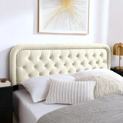 King Size Headboard, Tufted Upholstered Bed Headboards Exclusive for Adjustab... - Image 1 of 4