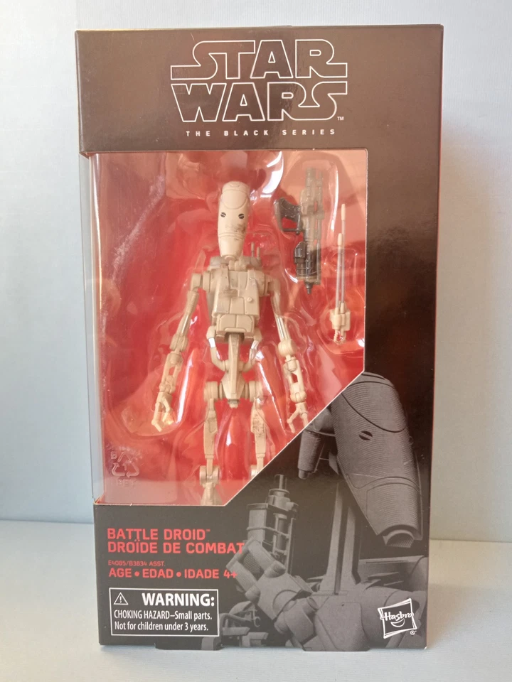 Star Wars figure Battle Droid Phantom Menace Black Series 6" #83 sealed - Imagen 1 de 4
