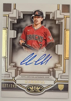 2023 Topps Tier One Break Out #BOA-CC Corbin Carroll Rookie Auto /249 - Image 1 of 2