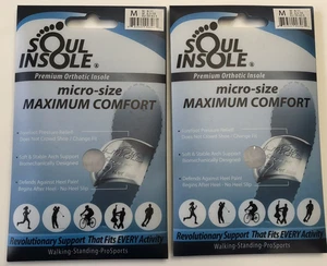TWO Soul Insole Micro-Size Max Comfort Premium Support Orthotic Gel Insoles MED - Picture 1 of 3