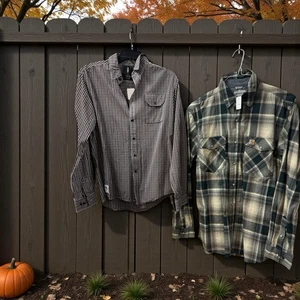 Carhartt/Sitka, Herren, 2 Hemden Freizeit je 15 $, dunkel kariert, Größe M, Langarm.! - Bild 1 von 12