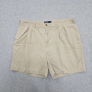 Pantalones Cortos Polo Ralph Lauren Para Hombre Andrew Plisados Delanteros Beige Chino Talla 40 6" Entrepierna - Imagen 1 de 10