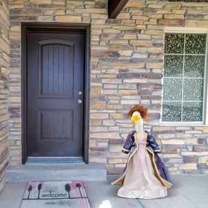 Conjunto de 3 piezas de ganso de porche, linda peluca trenza de ganso de porche, gancho de ganchillo pórtico G... - Imagen 1 de 7