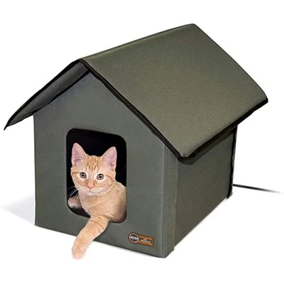 Outdoor Heated Kitty House, Outdoor Cat House for Outside Community Cats, - Image 1 of 4