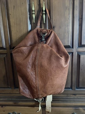 SUNDANCE CATALOG EUREKA BACKPACK COGNAC LEATHER - Image 1 of 4