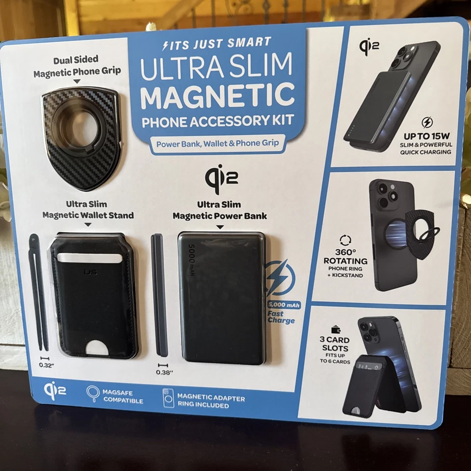 It's Just Smart IJS.1002 Qi2 Ultra Slim Magnetic Phone Accessory Kit
