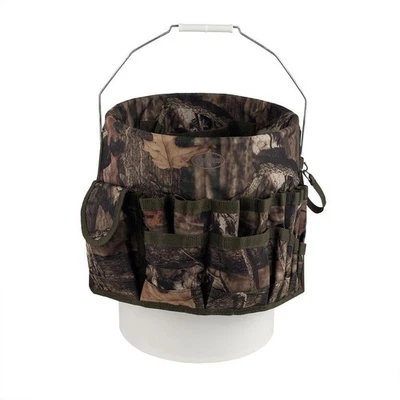 Mossy Oak Camo Bucketeer - 5 Gal. Bucket Tool Storage Organizer 600 Denier Poly - Image 1 of 4